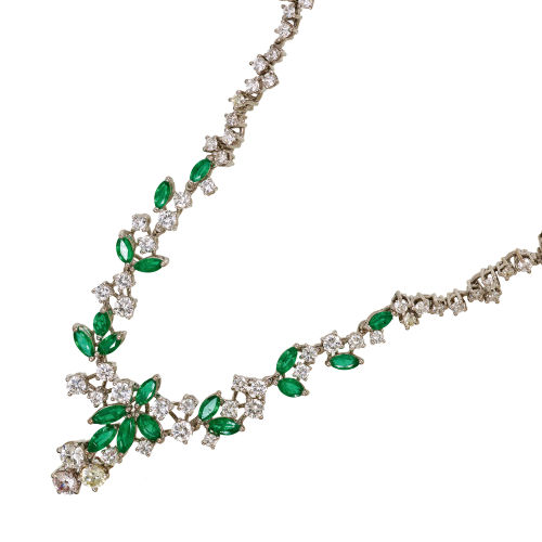 SMARAGD-BRILLANT-COLLIER : (DOBIASCHOFSKY AUKTIONEN AG)