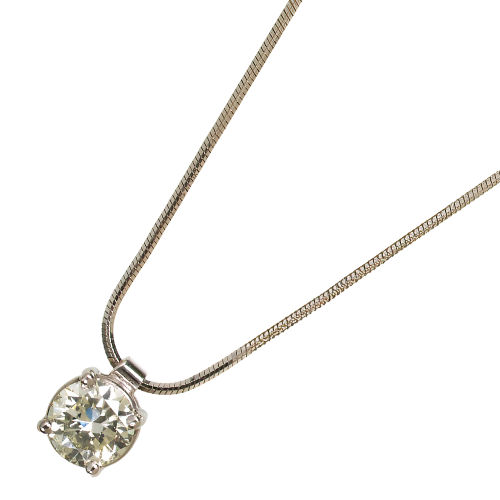 BRILLANT-ANH�NGER MIT KETTE : (DOBIASCHOFSKY AUKTIONEN AG)