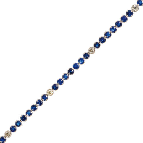 SAPHIR-BRILLANT-BRACELET : (DOBIASCHOFSKY AUKTIONEN AG)