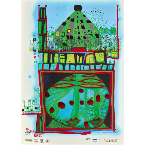 FRIEDENSREICH HUNDERTWASSER : '10002 nights Homo Humus come va how do you do' (DOBIASCHOFSKY AUKTIONEN AG)