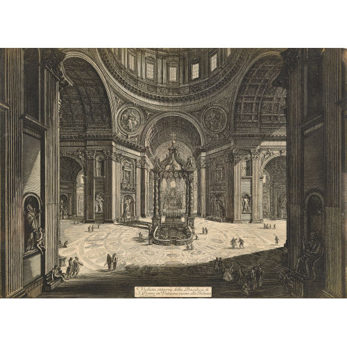 GIOVANNI BATTISTA PIRANESI : 'Veduta interna della Basilica di S. Pietro in Vaticano vicino alla Tribuna' (DOBIASCHOFSKY AUKTIONEN AG)