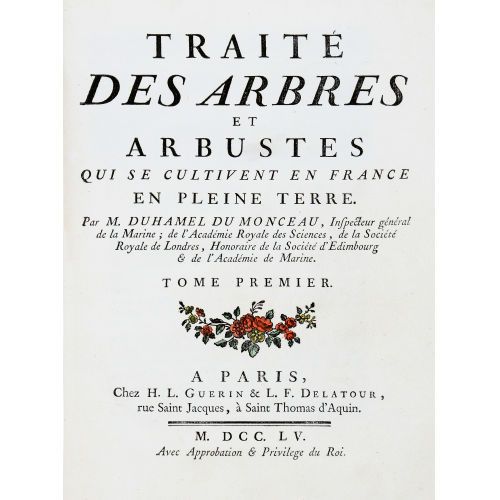 HENRI-LOUIS DUHAMEL DU MONCEAU : 'Trait� des Arbres et Arbustes qui se cultivent en France en pleine terre' (DOBIASCHOFSKY AUKTIONEN AG)