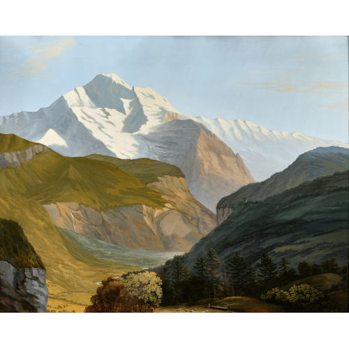 BLEULER MALSCHULE : Das Lauterbrunnental mit der Jungfrau (DOBIASCHOFSKY AUKTIONEN AG)