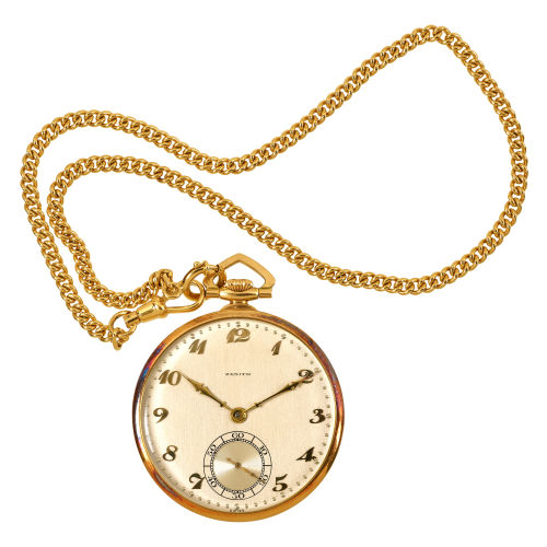 ZENITH : L�pine-Taschenuhr mit Kette (DOBIASCHOFSKY AUKTIONEN AG)