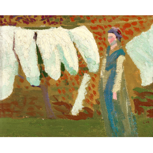 CUNO AMIET : 'Die W�sche, Studie' (DOBIASCHOFSKY AUKTIONEN AG)