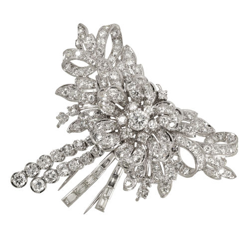DIAMANT-BROSCHE : (DOBIASCHOFSKY AUKTIONEN AG)