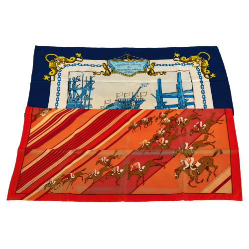 HERM�S : Paar Foulards, 20./21. Jh (DOBIASCHOFSKY AUKTIONEN AG)
