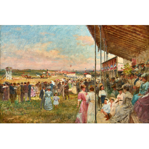 CHARLES JOSEPH BEAUVERIE : Course de chevaux � Saint-Galmier (DOBIASCHOFSKY AUKTIONEN AG)