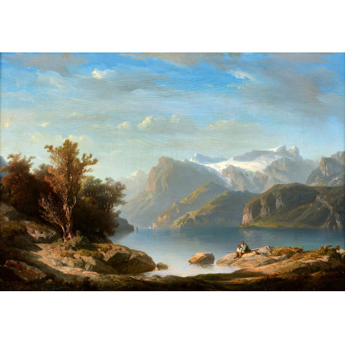 FRAN�OIS DIDAY : Vierwaldst�ttersee bei Brunnen mit Blick auf Seelisberg, R�tli und den Engelberger Rotstock (DOBIASCHOFSKY AUKTIONEN AG)
