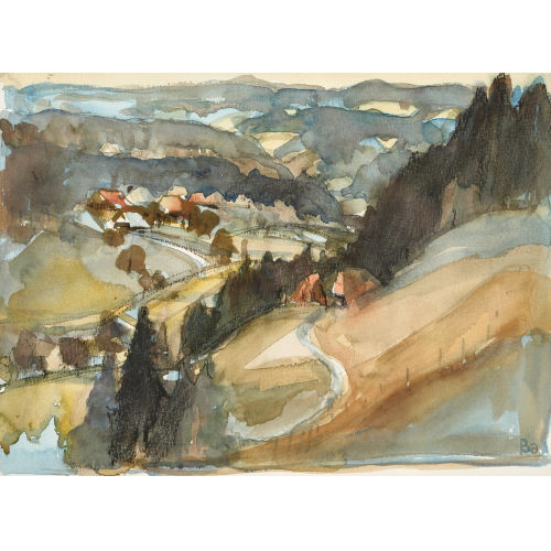 FRED BAUMANN : Emmentaler Landschaft (DOBIASCHOFSKY AUKTIONEN AG)