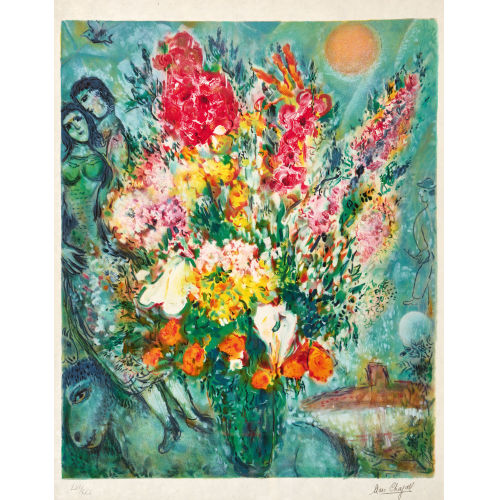 MARC CHAGALL : Blumenstrauss (DOBIASCHOFSKY AUKTIONEN AG)