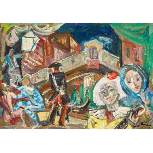 ANDR� PLANSON : Carnaval au Pont du Rialto, Venise (DOBIASCHOFSKY AUKTIONEN AG)