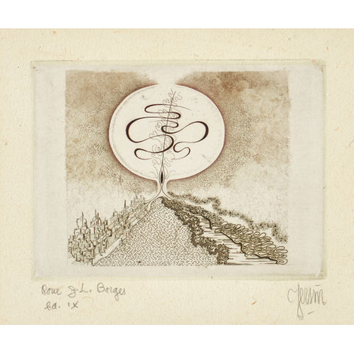 ALBERT-EDGAR YERSIN : 'Pour J.-L. Borges' (DOBIASCHOFSKY AUKTIONEN AG)