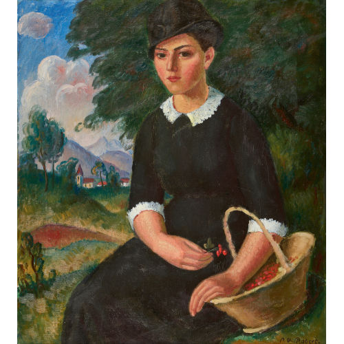 PAUL TH�OPHILE ROBERT : 'Jeune fille aux fraises' (DOBIASCHOFSKY AUKTIONEN AG)
