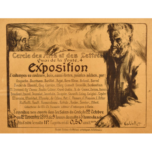 �DOUARD VALLET : 'Cercle Arts et des Lettres Exposition 1899' (DOBIASCHOFSKY AUKTIONEN AG)
