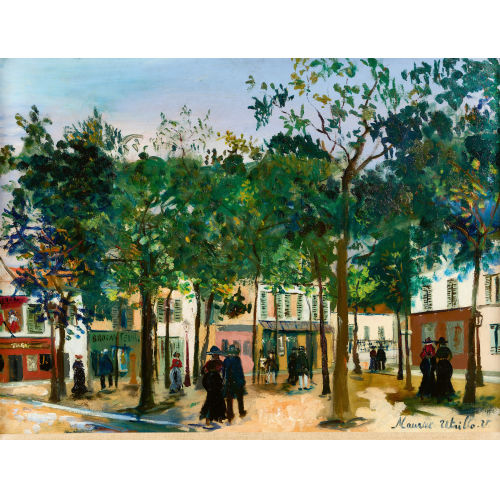 MAURICE UTRILLO : 'La Place du Tertre  Montmartre' (DOBIASCHOFSKY AUKTIONEN AG)