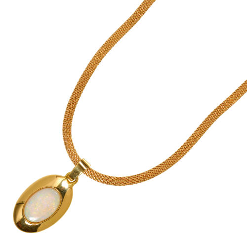 OPAL-ANH�NGER MIT KETTE : (DOBIASCHOFSKY AUKTIONEN AG)