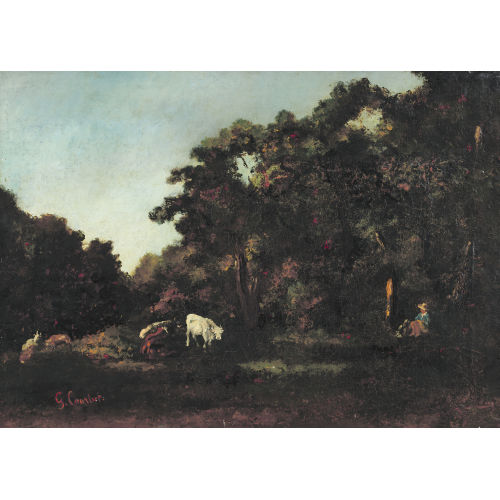 GUSTAVE COURBET : 'Landschaft mit K�hen' (DOBIASCHOFSKY AUKTIONEN AG)