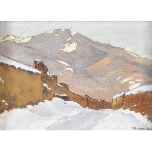 FRAN�OIS BIRBAUM : Verschneite Bergstrasse (DOBIASCHOFSKY AUKTIONEN AG)