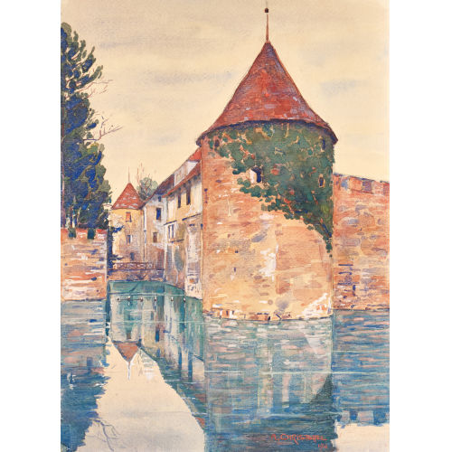 ANTON CHRISTOFFEL : Schloss Hallwyl. (DOBIASCHOFSKY AUKTIONEN AG)