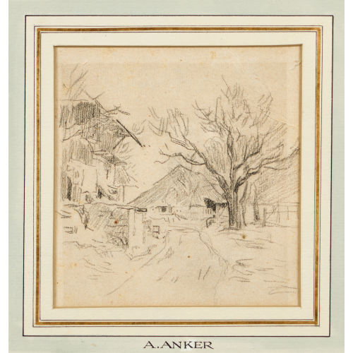 ALBERT ANKER : Landschaft mit Geh�ft (DOBIASCHOFSKY AUKTIONEN AG)