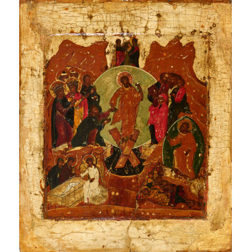 ENDE 16. JH./ANFANG 17. JH. RUSSLAND : Christi Auferstehung und H�llenfahrt (DOBIASCHOFSKY AUKTIONEN AG)