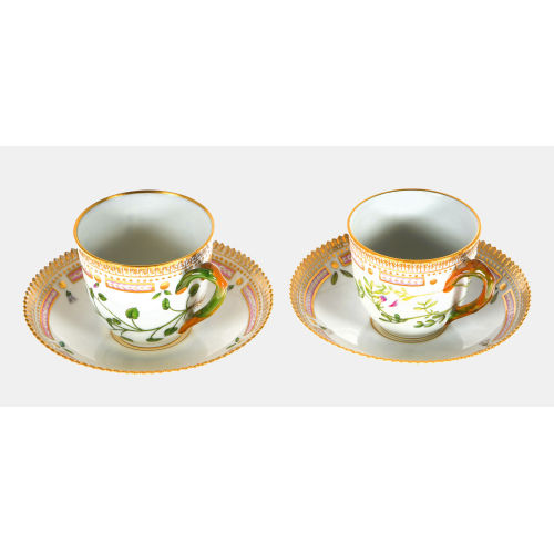 PAAR KAFFEETASSEN : Kopenhagen, 1969-1979 (Royal Copenhagen) (DOBIASCHOFSKY AUKTIONEN AG)