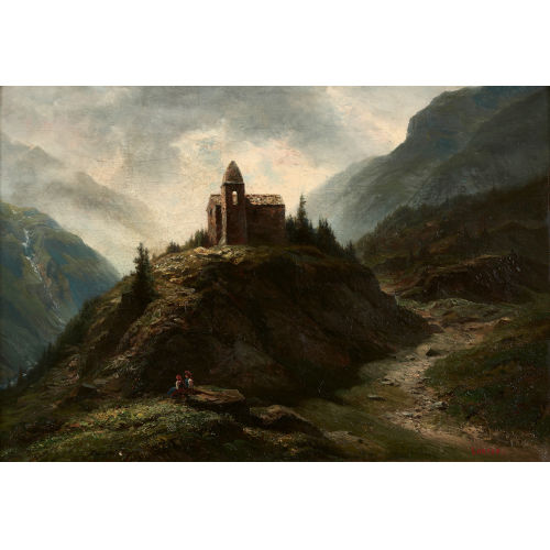 LEBERECHT (AUCH LORTEL) LORTET : Bergkapelle (DOBIASCHOFSKY AUKTIONEN AG)