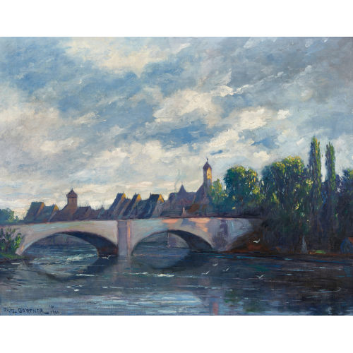 FRITZ GRTNER : 'Blick auf Rheinfelden' (DOBIASCHOFSKY AUKTIONEN AG)