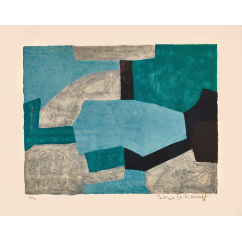 SERGE POLIAKOFF : 'Komposition in Grau, Gr�n und Blau' (DOBIASCHOFSKY AUKTIONEN AG)