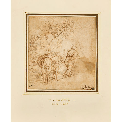 JAN DIRKS BOTH : Bauer mit Esel (DOBIASCHOFSKY AUKTIONEN AG)
