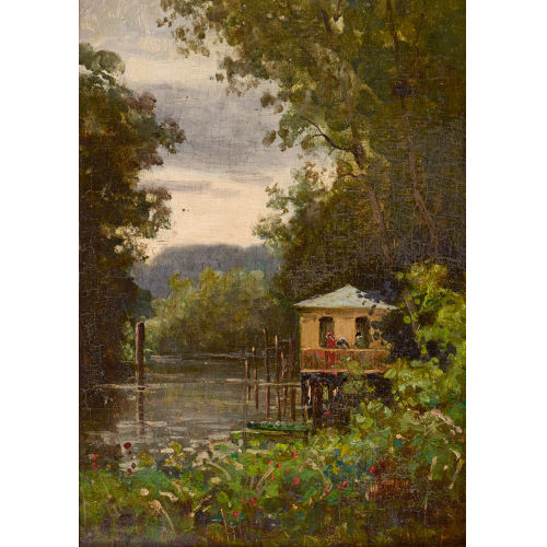 ADOLPHE DE VILLERS : Haus am Flussufer (DOBIASCHOFSKY AUKTIONEN AG)
