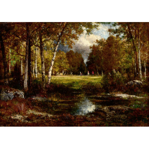 FRAN�OIS AUGUSTE ORTMANS : Chasse au bord de l'�tang (DOBIASCHOFSKY AUKTIONEN AG)