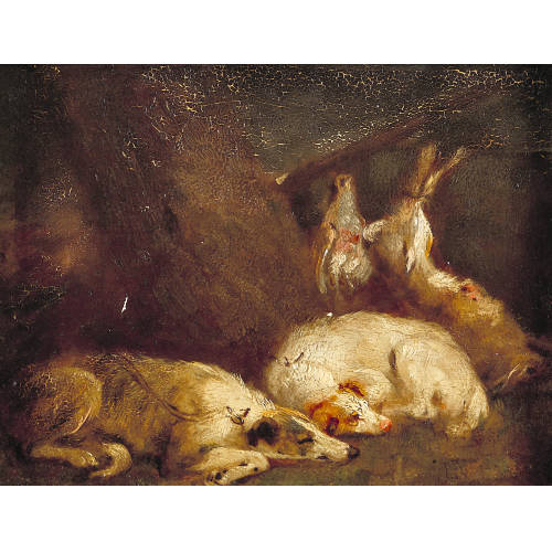 JOANNES FIJT : Schlafende Hunde nach der Jagd (DOBIASCHOFSKY AUKTIONEN AG)