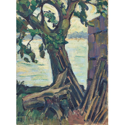 ERNST SAMUEL GEIGER : Baum am Seeufer (DOBIASCHOFSKY AUKTIONEN AG)