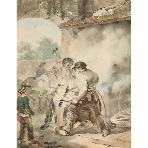 JOHANN GEORG VOLMAR : Schmiede bei der Arbeit (DOBIASCHOFSKY AUKTIONEN AG)
