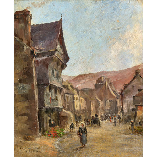 19./20. JH. FRANKREICH : Strassenszene in Landerneau (DOBIASCHOFSKY AUKTIONEN AG)