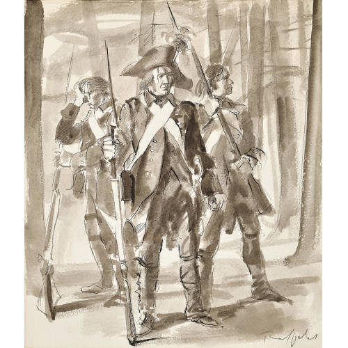 FRIEDRICH TRAFFELET : Soldaten im Wald (DOBIASCHOFSKY AUKTIONEN AG)