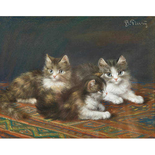 BURKHARD (GEN. KATZEN-FLURY) FLURY : Drei K�tzchen (DOBIASCHOFSKY AUKTIONEN AG)