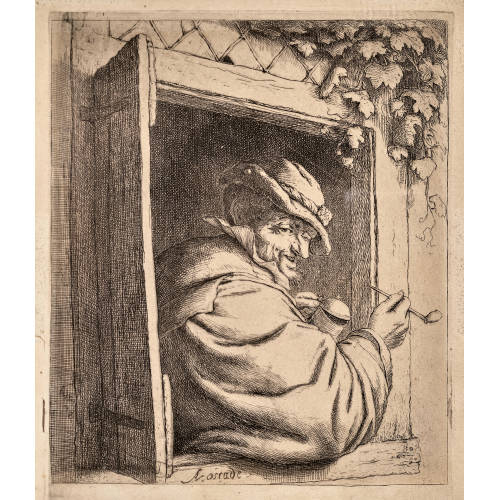 ADRIAEN JANSZ. VAN OSTADE : 'Der Raucher am Fenster' (DOBIASCHOFSKY AUKTIONEN AG)