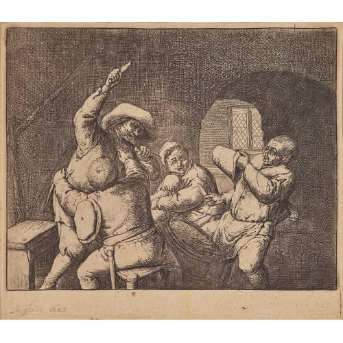 ADRIAEN JANSZ. VAN OSTADE : 'Der Messerkampf' (DOBIASCHOFSKY AUKTIONEN AG)