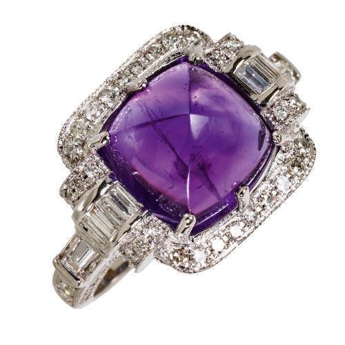 AMETHYST-DIAMANT-RING : (DOBIASCHOFSKY AUKTIONEN AG)