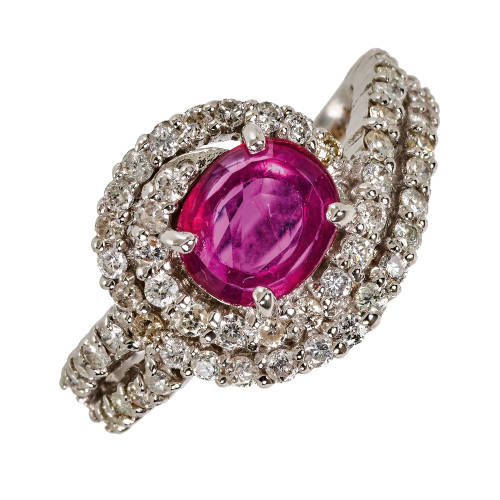 RUBIN-DIAMANT-RING : (DOBIASCHOFSKY AUKTIONEN AG)
