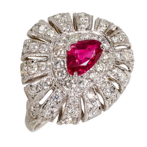 RUBIN-DIAMANT-RING : (DOBIASCHOFSKY AUKTIONEN AG)