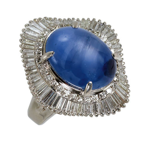SAPHIR-DIAMANT-RING : (DOBIASCHOFSKY AUKTIONEN AG)