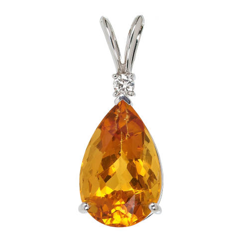 CITRIN-DIAMANT-ANH�NGER : (DOBIASCHOFSKY AUKTIONEN AG)