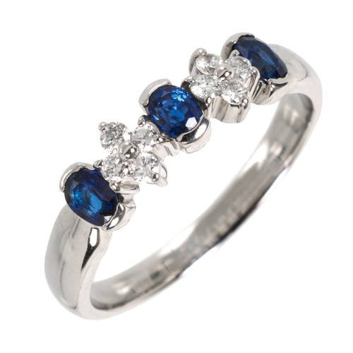 SAPHIR-DIAMANT-RING : (DOBIASCHOFSKY AUKTIONEN AG)