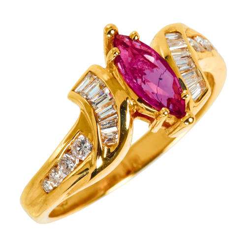 RUBIN-DIAMANT-RING : (DOBIASCHOFSKY AUKTIONEN AG)