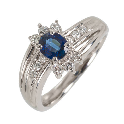 SAPHIR-DIAMANT-RING : (DOBIASCHOFSKY AUKTIONEN AG)
