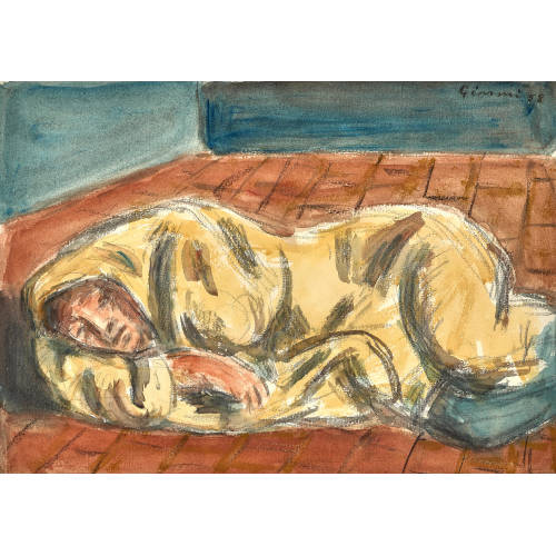 WILHELM GIMMI : Schlafende Frau auf dem Boden (DOBIASCHOFSKY AUKTIONEN AG)